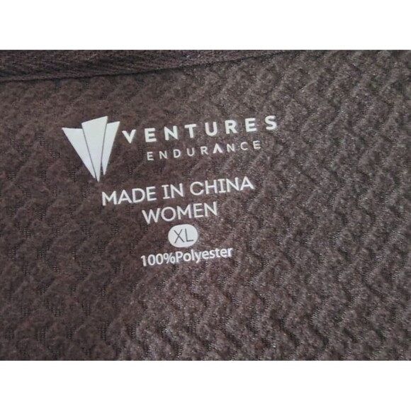 Hot Chocolate Run Jacket Women Brown Fleece Hoodie Zip Up Ventures Endurance XL - Picture 6 of 8